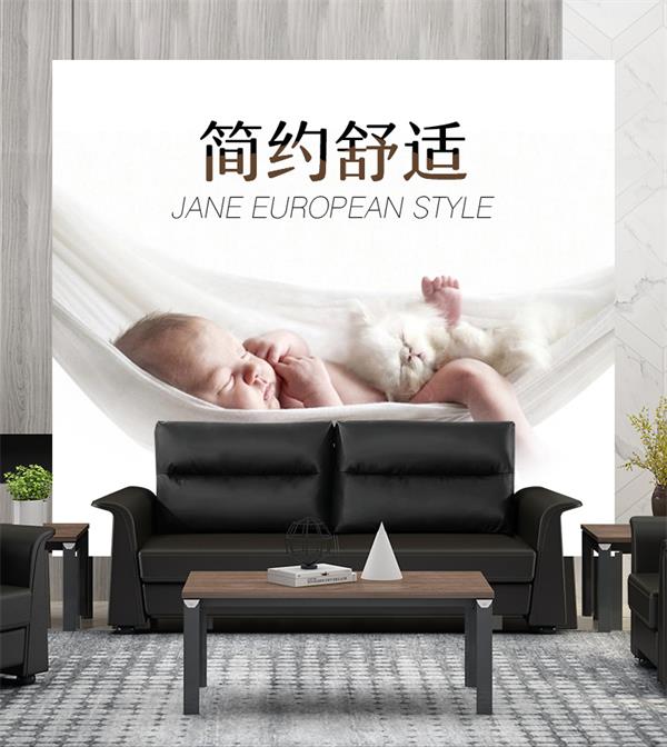 O辦公沙發(fā)簡約現(xiàn)代實木腳三人位單人位商務(wù)接待沙發(fā)